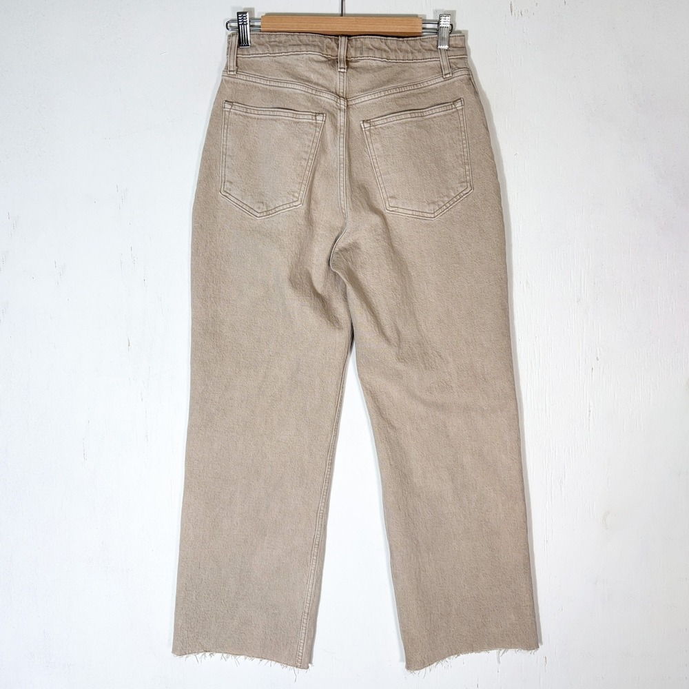 Abercrombie & Fitch Jeans Womens 28 Tan 90s Relaxed Curve Love High Rise Raw Hem - Picture 2 of 7